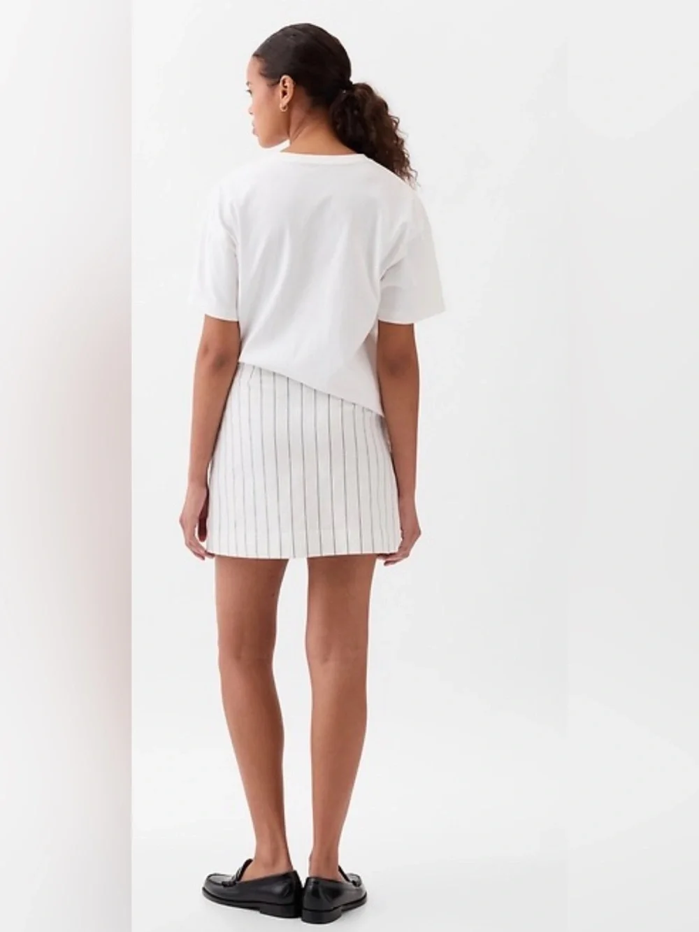 Linen-Cotton mini skirt -GAP